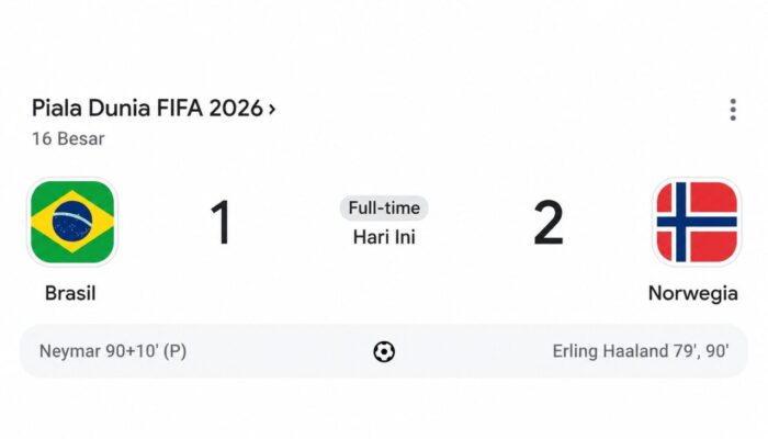 Ukir Sejarah! 2 Gol Haaland Loloskan Norwegia ke Perempat Final Piala Dunia 2026