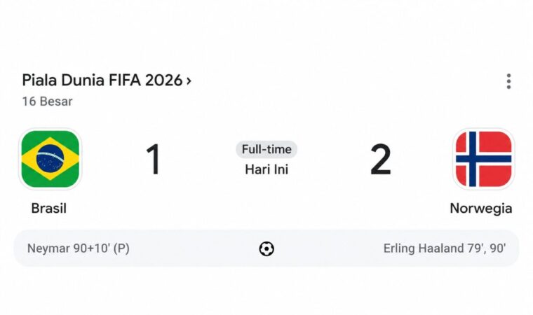 Ukir Sejarah! 2 Gol Haaland Loloskan Norwegia ke Perempat Final Piala Dunia 2026