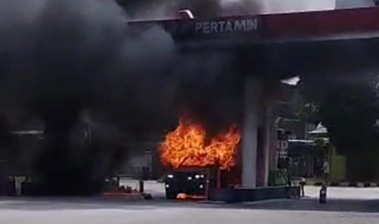 SPBU yang Terbakar di Pelalawan Ternyata Berada di Desa Lubuk Terap