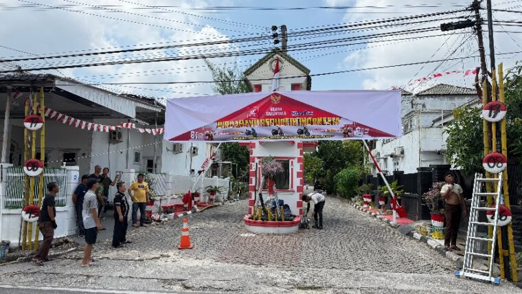 Semangat Gotong Royong Menggema di Graha Sakuntala Pekanbaru Jelang HUT RI ke-81