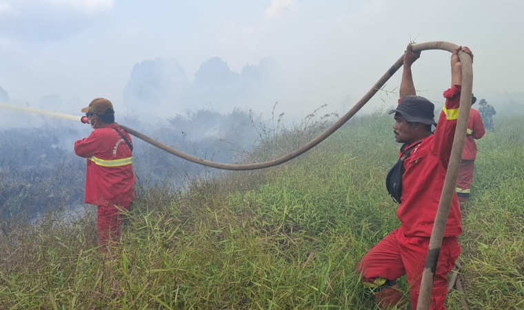 Pemadaman Karhutla di Riau Terkendala Air hingga Pompa Dipindah Tiap 30 Menit