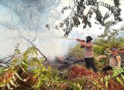 Masih Dilokasi, Kapolres Pelalawan Tegaskan Karhutla Air Kuning Tak Boleh Dianggap Aman Meski Api Padam