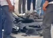 Pengendara Motor Jatuh ke Kolong Truk Tangki di Jalan Kubang Raya Kampar