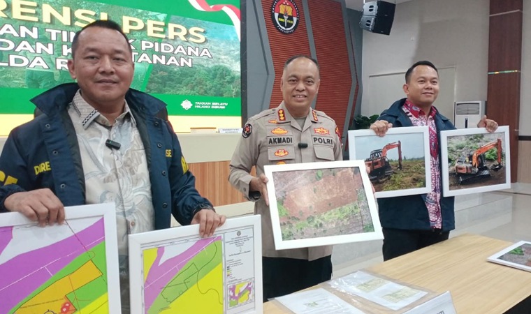 Polda Riau Kembali Ungkap Kasus Perambahan Hutan di Rohil, 2 Orang Jadi Tersangka