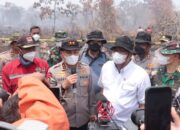 3.800 Titik Api Mengancam, Menteri LHK dan Kapolda Riau Sisir Karhutla Kampar