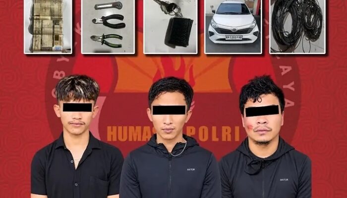 Aksi Curi Kabel Tower di Payakumbuh Digagalkan Warga, 3 Pelaku dari Riau