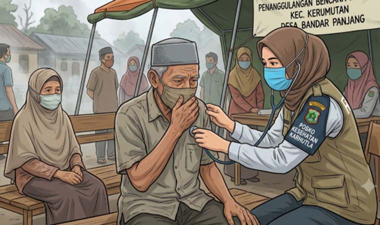 Kabut Asap Karhutla Serang Pelalawan, 549 Warga Terserang ISPA
