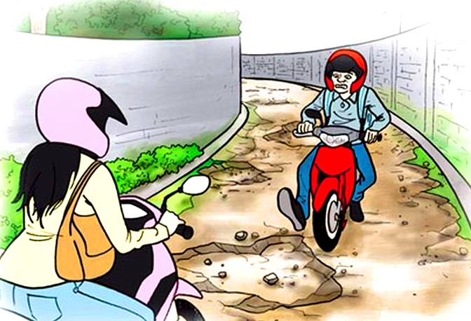 Ilustrasi jalan rusak. (ist)