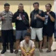 Seorang mahasiswa saat diamankan pihak kepolisian dugaan tindak penyalahgunaan narkotika jenis sabu.