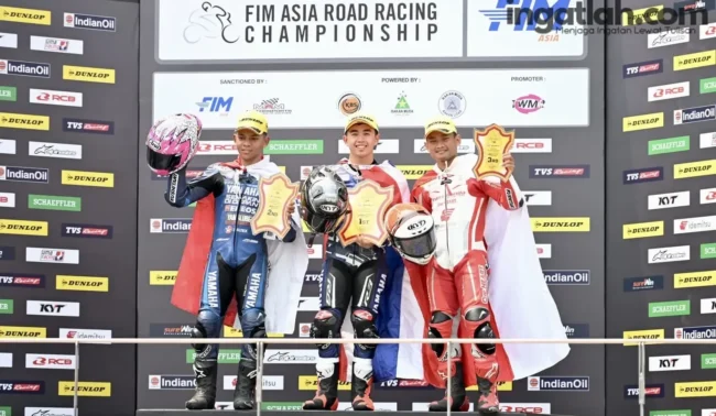Pebalap AHRT Rheza Danica Raih Podium Ketiga AP250 ARRC Sepang 2026