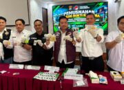 Polresta Pekanbaru Musnahkan 1.473 Pil Ekstasi dan 31 Cartridge Vape Etomidate