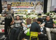 HUT Lalu Lintas ke-71, Ditlantas Polda Riau Gelar Donor Darah
