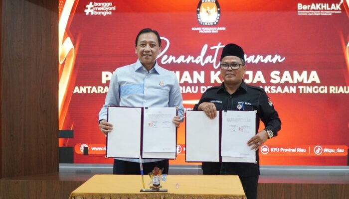 Perkuat Sinergi, Kejati Riau dan KPU Teken Kerja Sama Soal Kepastian Hukum