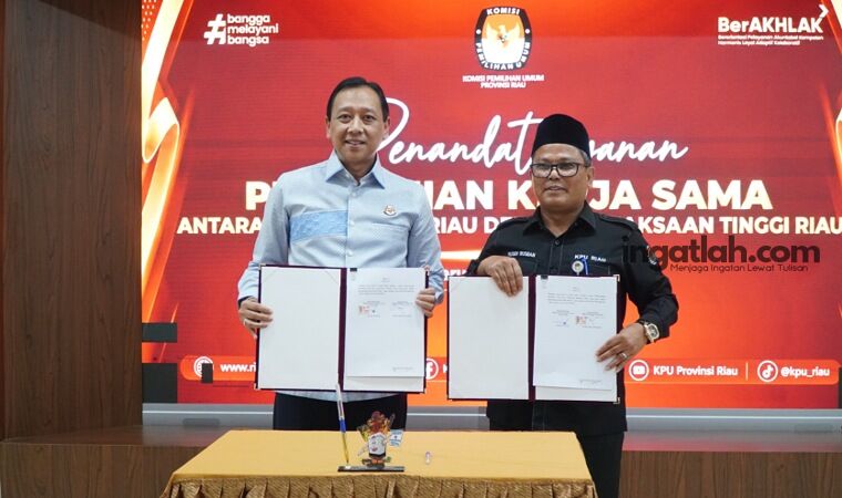Perkuat Sinergi, Kejati Riau dan KPU Teken Kerja Sama Soal Kepastian Hukum