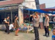 Bukan Sekadar Patroli, Polsek Tapung Gedor Pasar Petapahan Cegah Karhutla