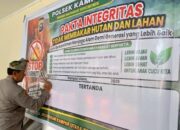 Cuaca Ekstrem, Kapolsek Kampar Pasang Benteng Anti-Karhutla di Kampar Utara
