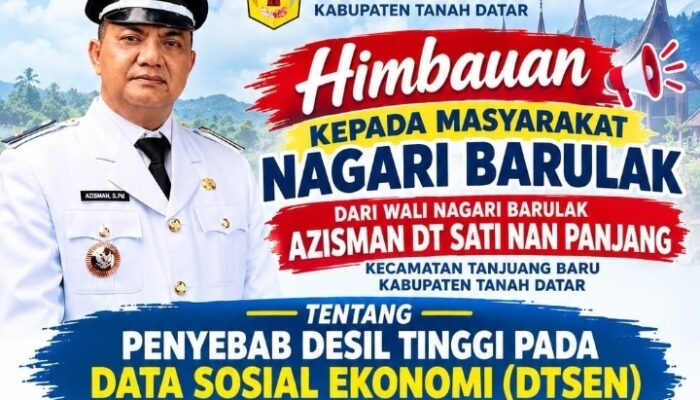 Wali Nagari Barulak Sosialisasikan Penyebab Desil Tinggi, Warga Diminta Cek Data Keluarga