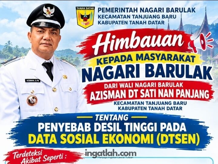 Wali Nagari Barulak Imbau Warga Cek Penyebab Desil Tinggi di DTSEN