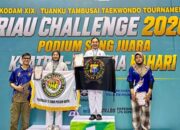 Bukan Sekadar Jaga Lalu Lintas, Bripda Mega Polres Kampar Borong 2 Emas Taekwondo