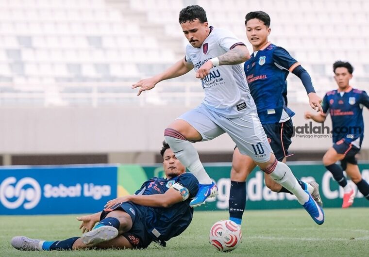 PSPS Comeback Dramatis dan Menang 1-2 atas Sumsel United di Jakabaring