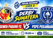 Derby Sumatera! PSPS Pekanbaru Tantang Semen Padang FC di Pekan Keempat Liga 2