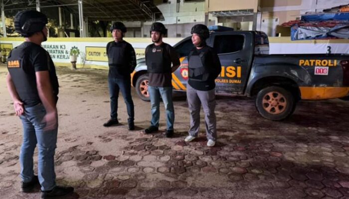 Jaga Kamtibmas Tetap Kondusif, Tim Raga Polres Dumai Patroli hingga Malam Hari
