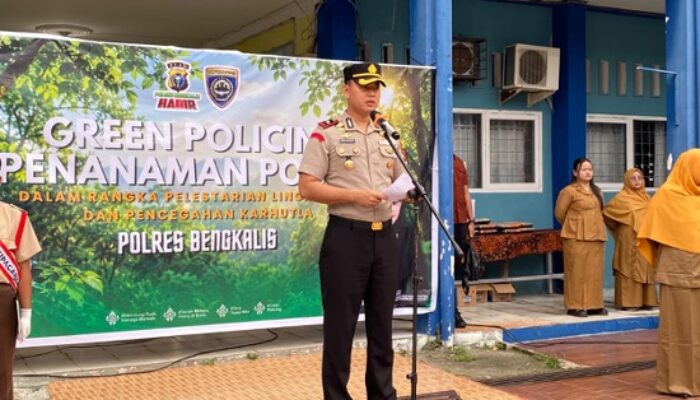 Bukan Sekadar Upacara, Polres Bengkalis Simulasikan Penanganan Karhutla di Depan Pelajar