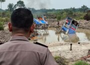 Tambang Emas Ilegal Diduga Kembali Beroperasi, Polsek Kampar Kiri Hilir Bakar 2 Rakit PETI
