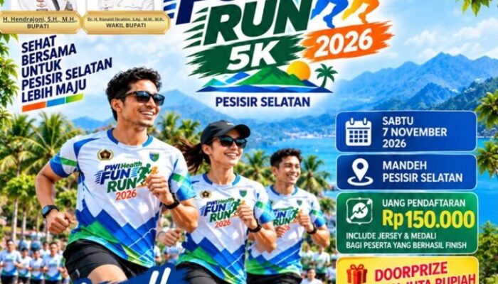 PWI Health Fun Run 5K Bakal Digelar di Mandeh, Ini Jadwalnya